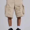 Sandfärgade cargoshorts