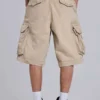 Sandfärgade cargoshorts