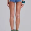 Sever mini-shorts med vikbar midja