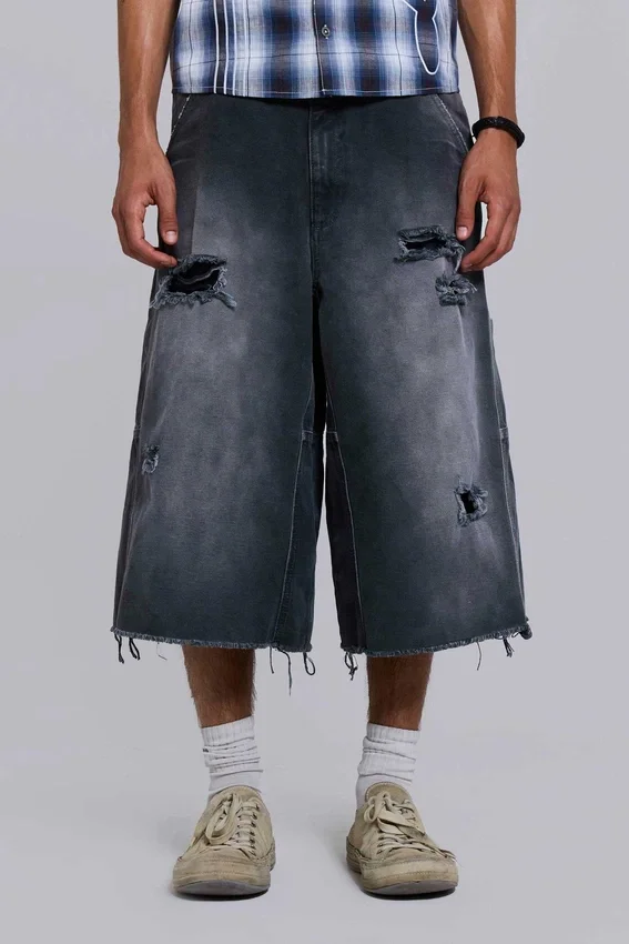 Skate-slitna snickarshorts