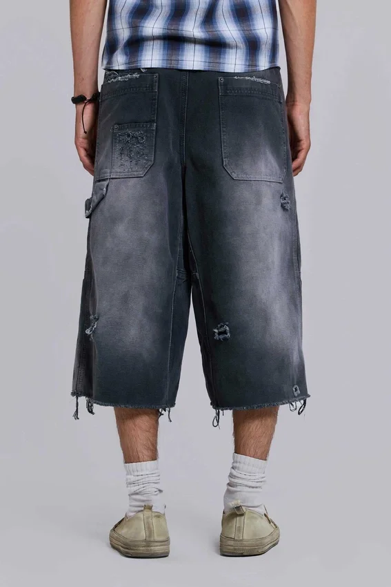 Skate-slitna snickarshorts