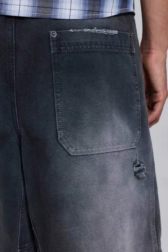 Skate-slitna snickarshorts