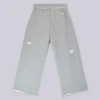 Slitna gråmelerade, baggy Monster Joggers