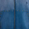 Solblekt hoodie i våffelväv med nitar