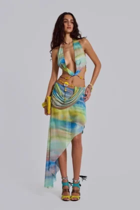 Soleila draperad maxikjol