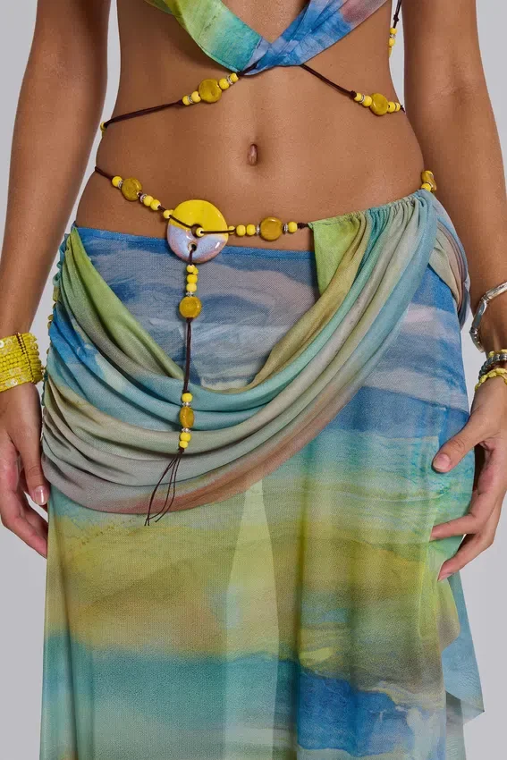 Soleila draperad maxikjol