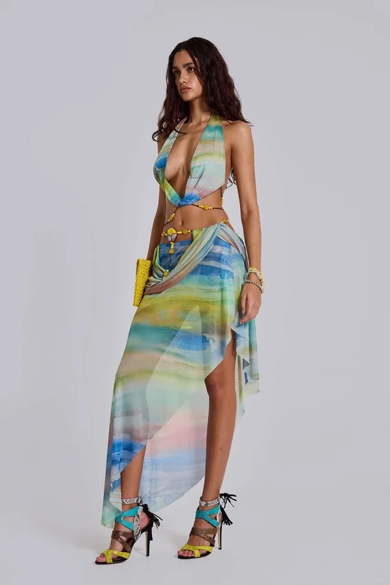 Soleila draperad maxikjol