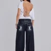 Sonic Embroidered Baggy Jeans