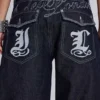 Sonic Embroidered Baggy Jeans