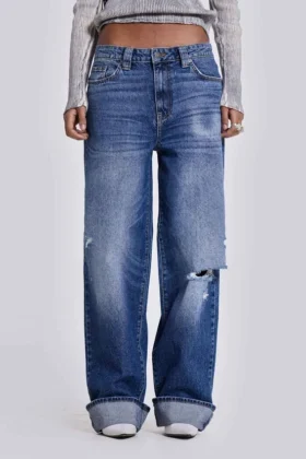 Sonic-Jeans i vintageblå tvätt