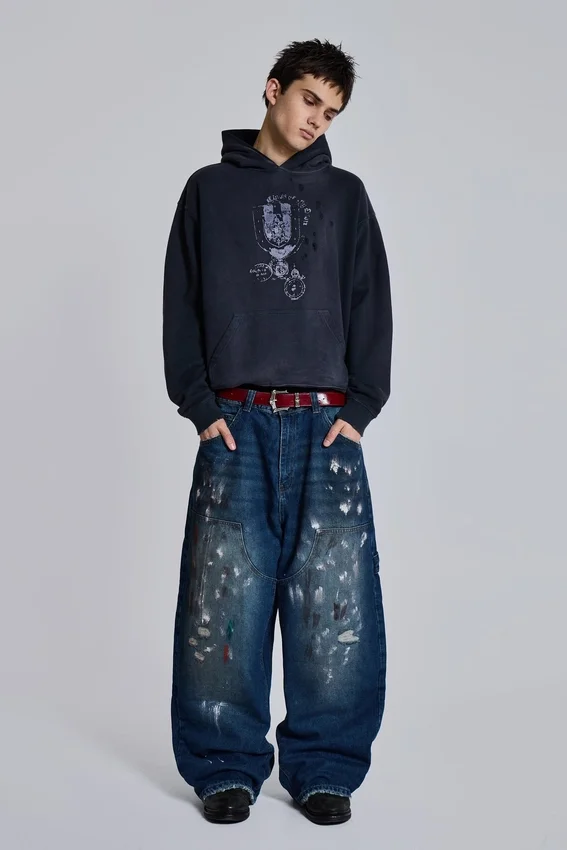 Splatter Cinch Carpenter-Jeans