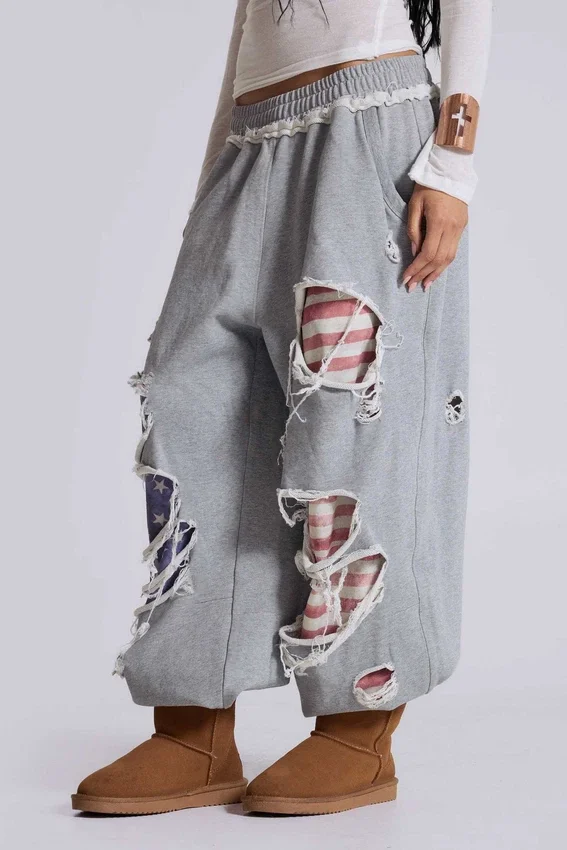 Stars and Stripes Distressed Monster Joggers