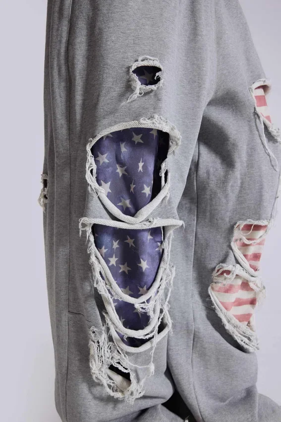 Stars and Stripes Distressed Monster Joggers