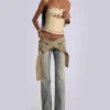 Strap Up-jeans i stonewash