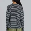 Stripe långärmad topp