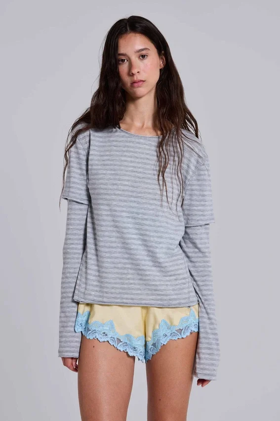 Sugar-minishorts i satin och spets