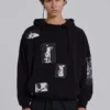 Svart Devoted Patch-hoodie