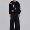 Svart Devoted Patch-hoodie