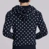 Svart hoodie med prickar