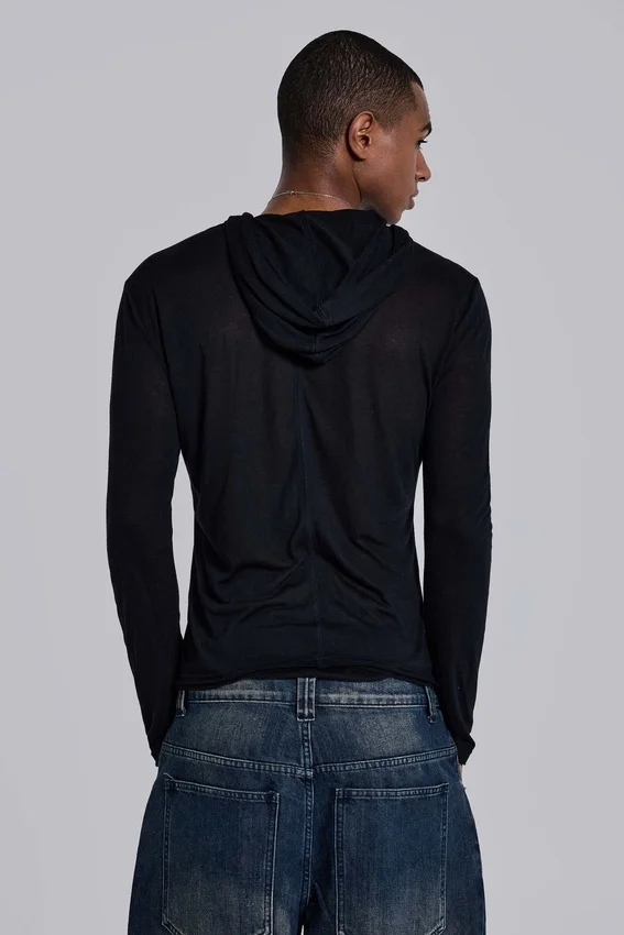 Svart Mist-hoodie