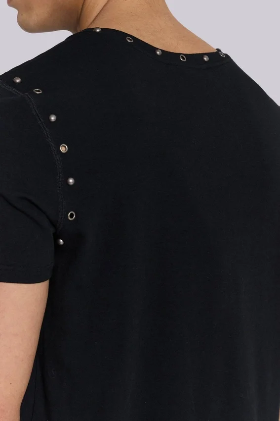 Svart Mist-T-shirt med nitar