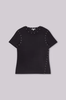 Svart Mist-T-shirt med nitar