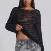 Svart Stray Knit