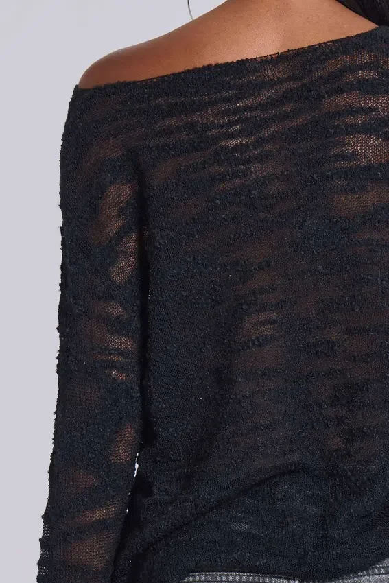 Svart Stray Knit