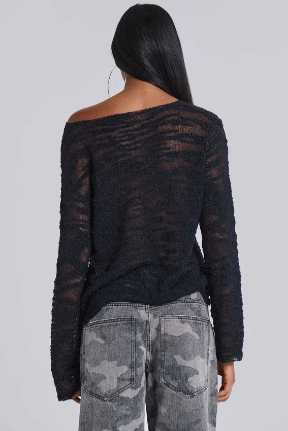 Svart Stray Knit