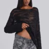 Svart Stray Knit