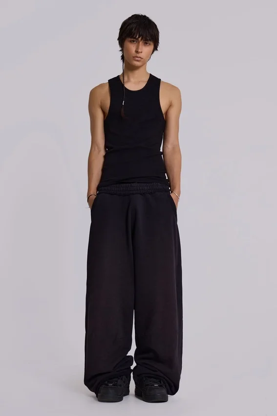 Svarta, baggy Monster Joggers
