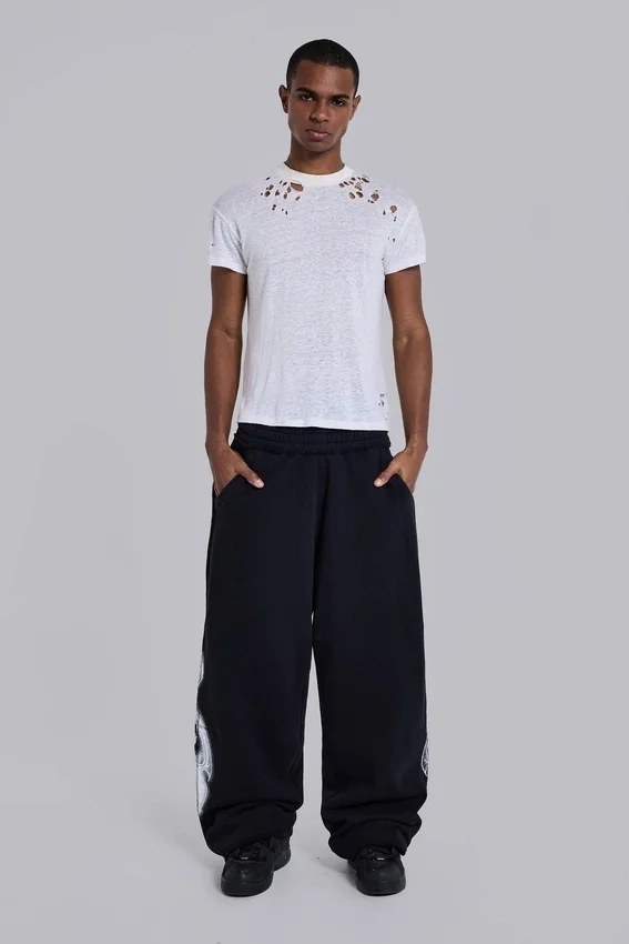 Svarta baggy Monster Joggers