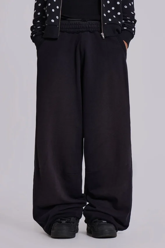 Svarta, baggy Monster Joggers