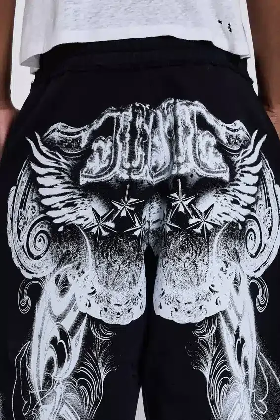 Svarta baggy Monster Joggers