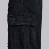 Svarta Beach Cargo-shorts med slitna detaljer