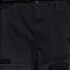 Svarta Beach Cargo-shorts med slitna detaljer