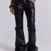Svarta Carbon Black Studded Drift Bootcut-byxor