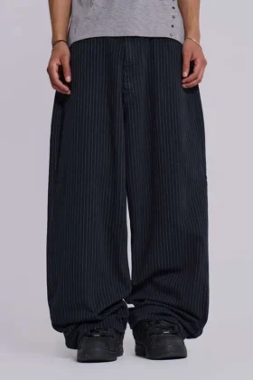 Svarta, finrandiga XL Colossus Jeans