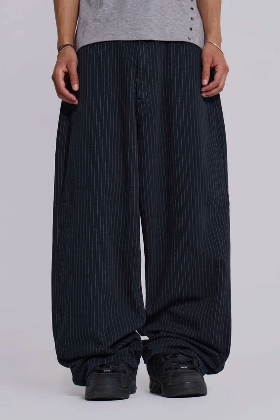 Svarta, finrandiga XL Colossus Jeans