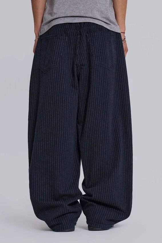 Svarta, finrandiga XL Colossus Jeans