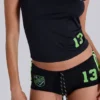 Svarta fotbollsminishorts nr 13