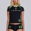 Svarta fotbollsminishorts nr 13