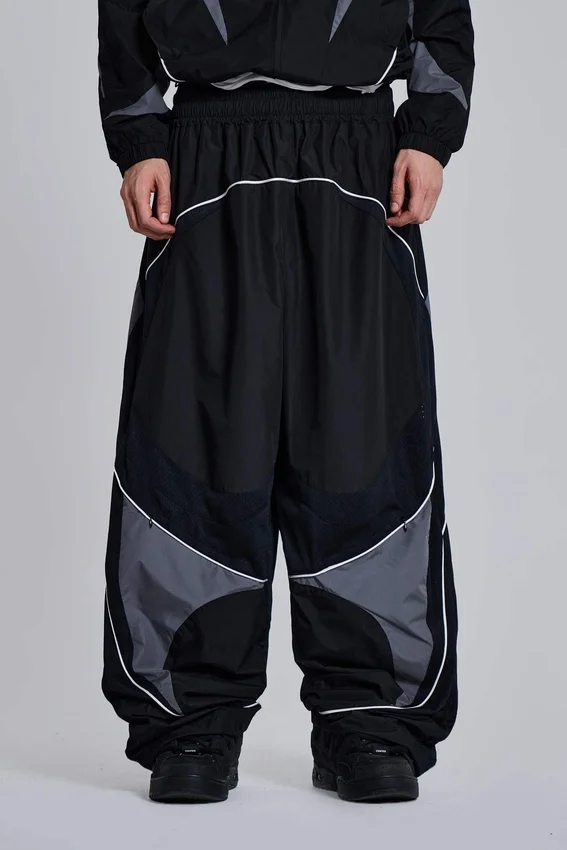 Svarta joggingsbyxor med paneler i Vapor-modell