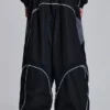 Svarta joggingsbyxor med paneler i Vapor-modell
