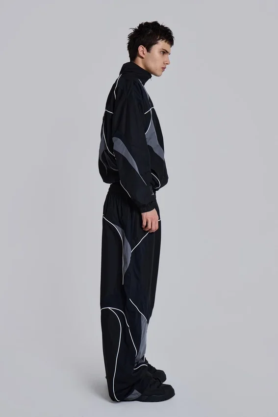 Svarta joggingsbyxor med paneler i Vapor-modell