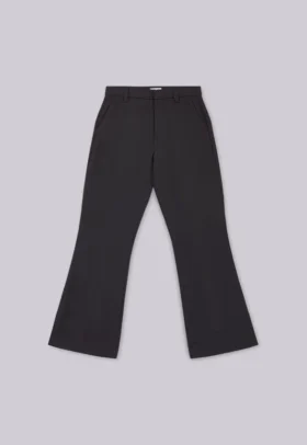 Svarta kostymbyxor med bootcut-passform