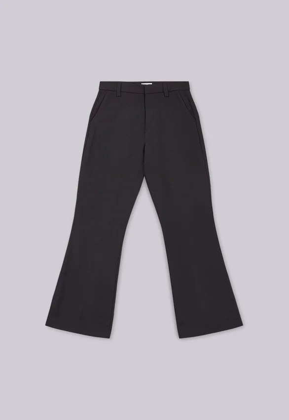 Svarta kostymbyxor med bootcut-passform