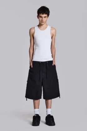 Svarta Parachute Cargo Baggy-shorts