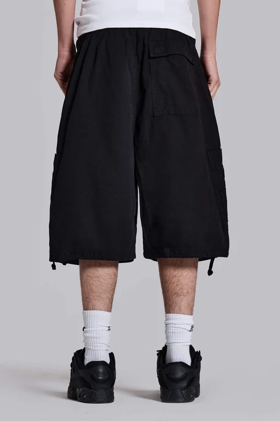 Svarta Parachute Cargo Baggy-shorts
