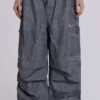 Svarta Parachute Pants i oljetvätt
